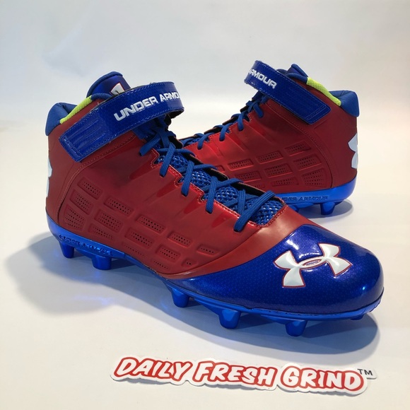 football cleats red white blue